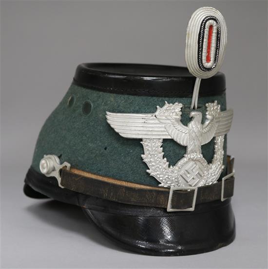 A Second World War Nazi police helmet